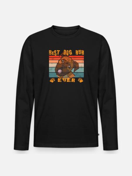 Hund Boxer Hundebesitzer Geschenkidee - Männer Premium Bio Langarmshirt - Schwarz