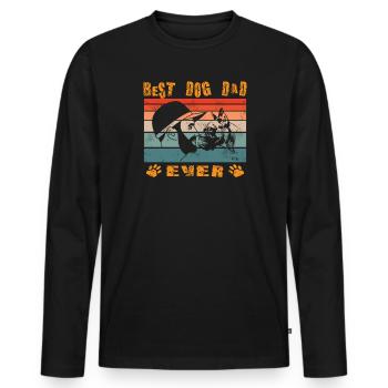 Dog Boxer Dog Owner Gift Idea - Men's Premium Organic Long Sleeve Shirt - black - Front - Nico (187cm)