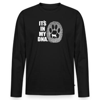 Cat Friend, Cadeau d’accessoires pour chat - T-shirt manches longues Premium bio Homme - noir - Devant - Nico (187cm)