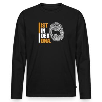 Cat Friend, Cadeau d’accessoires pour chat - T-shirt manches longues Premium bio Homme - noir - Devant - Nico (187cm)
