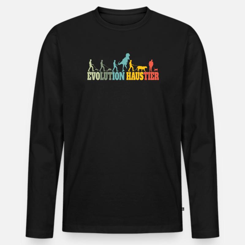 Katzenfreund, Katzenzubehör Geschenk - Männer Premium Bio Langarmshirt - Schwarz