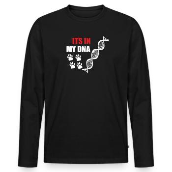 Cat Friend, Cadeau d’accessoires pour chat - T-shirt manches longues Premium bio Homme - noir - Devant - Nico (187cm)
