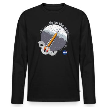NASA Conception Des Roquettes Up To The Moon - T-shirt manches longues Premium bio Homme - noir - Devant - Nico (187cm)