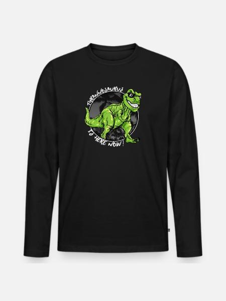 T-Rex Tyrannosaurus Kostüm Dino Junge Geschenk - Männer Premium Bio Langarmshirt - Schwarz