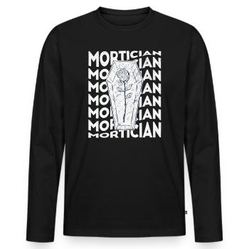 Funérailles de pompes funèbres - T-shirt manches longues Premium bio Homme - noir - Devant - Nico (187cm)