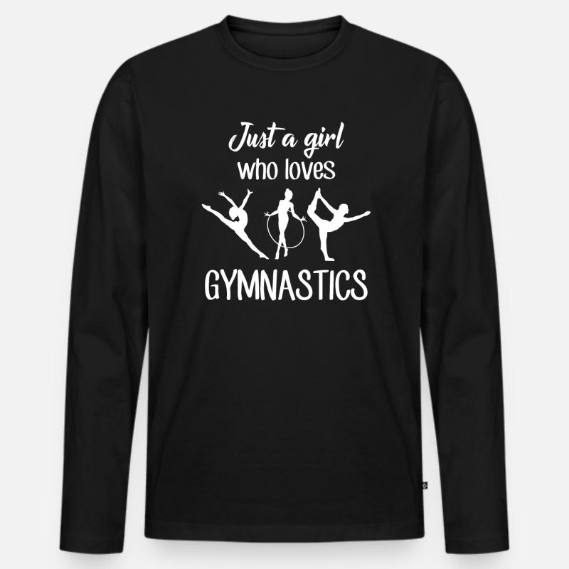 Gymnastik Turnen - Männer Premium Bio Langarmshirt - Schwarz