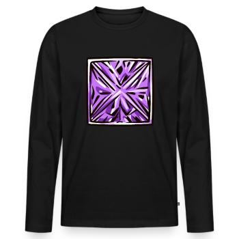 Diamant Edelstein - Männer Premium Bio Langarmshirt - Schwarz - Vorne - Nico (187cm)