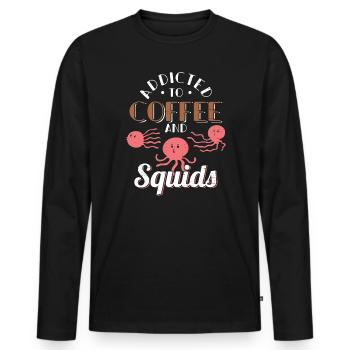 Octopus Octopus - Men's Premium Organic Long Sleeve Shirt - black - Front - Nico (187cm)