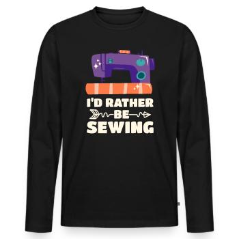 Sewing Tailoring - Men's Premium Organic Long Sleeve Shirt - black - Front - Nico (187cm)