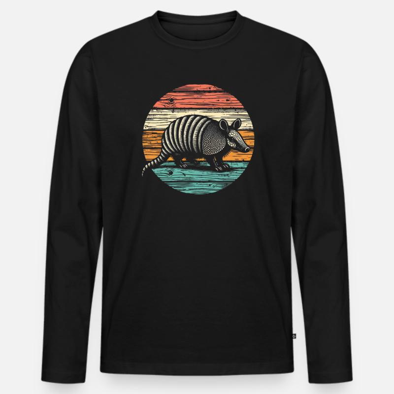 Armadillo Gürteltier - Männer Premium Bio Langarmshirt - Schwarz