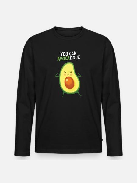 You Can AvocaDo It! - T-shirt manches longues Premium bio Homme - noir