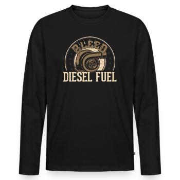 PURGER LE CARBURANT DIESEL - T-shirt manches longues Premium bio Homme - noir - Devant - Nico (187cm)