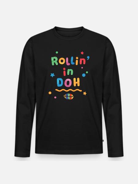 Play-Doh Rollin' In Doh Funny Design - Men's Premium Organic Long Sleeve Shirt - black