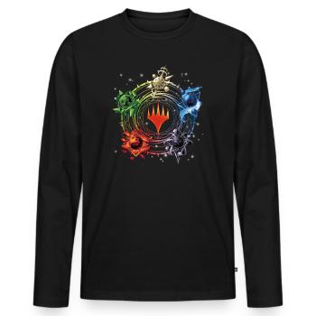 Magic: The Gathering Color Pie Of Magic - Men's Premium Organic Long Sleeve Shirt - black - Front - Nico (187cm)