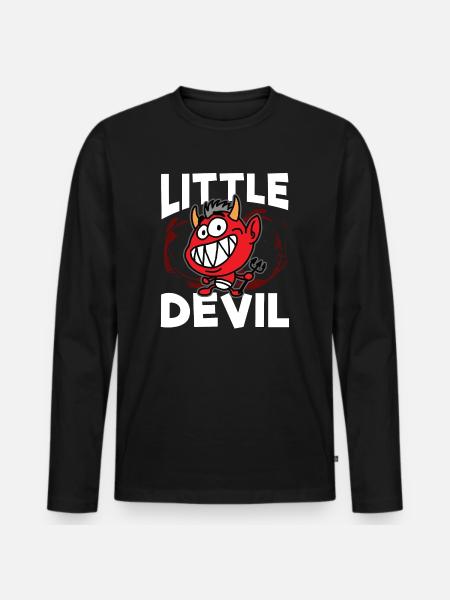 Little devil - Men's Premium Organic Long Sleeve Shirt - black
