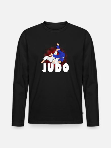 Judo - Männer Premium Bio Langarmshirt - Schwarz