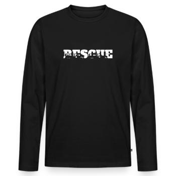 Rettung & Rettungsdienst - Männer Premium Bio Langarmshirt - Schwarz - Vorne - Nico (187cm)