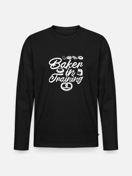 Baker apprentice - Men's Premium Organic Long Sleeve Shirt - black