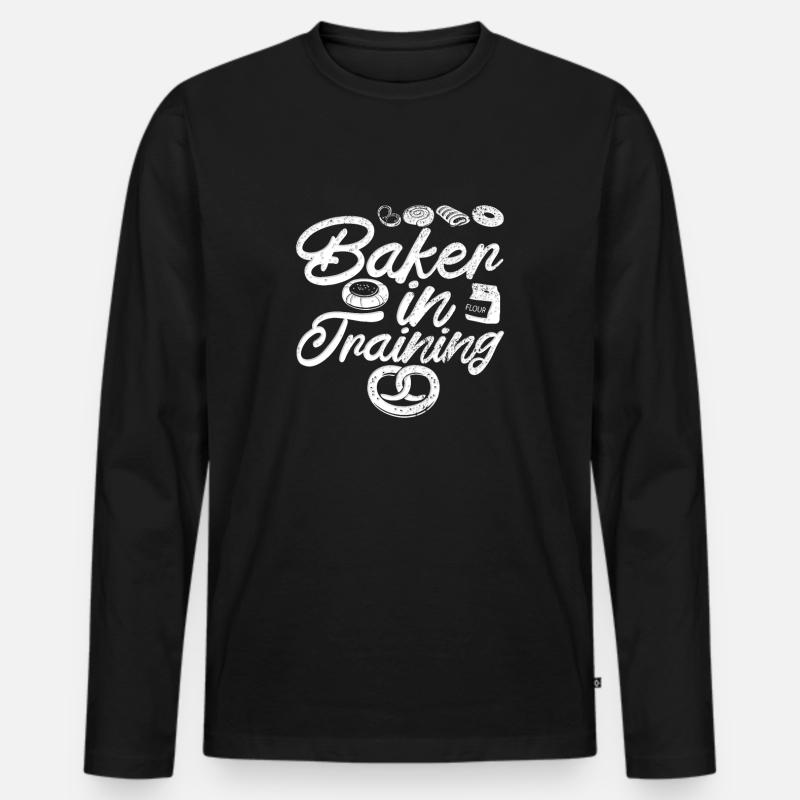 Baker apprentice - Men's Premium Organic Long Sleeve Shirt - black