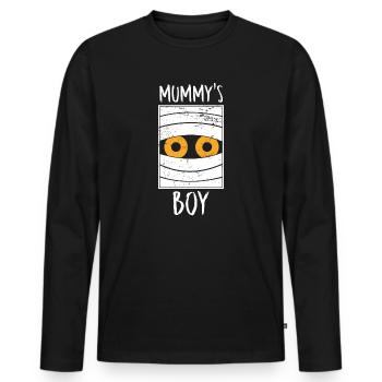 Halloween Zombie Untoter Leiche Kreatur Tot Kostüm - Männer Premium Bio Langarmshirt - Schwarz - Vorne - Nico (187cm)