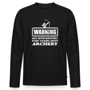 Archery Archery Arrow Arrow - Men's Premium Organic Long Sleeve Shirt - black - Front - Nico (187cm)
