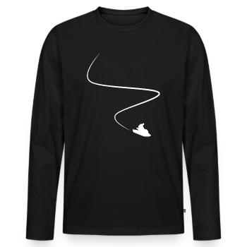 Jetski Jet-Ski Fahrer Kurve Kurven - Männer Premium Bio Langarmshirt - Schwarz - Vorne - Nico (187cm)