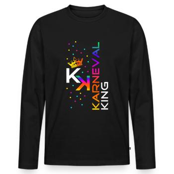 Carnival King - Men's Premium Organic Long Sleeve Shirt - black - Front - Nico (187cm)