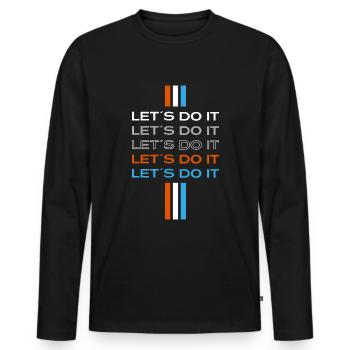 Lets do it - Men's Premium Organic Long Sleeve Shirt - black - Front - Nico (187cm)