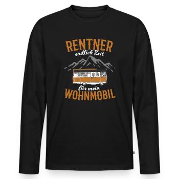 Rentner Camping Wohnmobil Rente - Männer Premium Bio Langarmshirt - Schwarz - Vorne - Nico (187cm)
