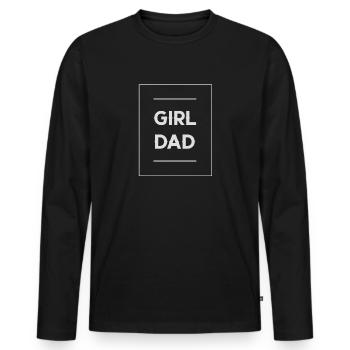 Fille Papa surpassé en nombre Fier Nouveau Père - T-shirt manches longues Premium bio Homme - noir - Devant - Nico (187cm)