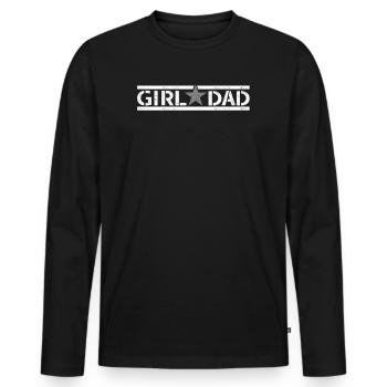 Fille Papa surpassé en nombre Fier Nouveau Père - T-shirt manches longues Premium bio Homme - noir - Devant - Nico (187cm)