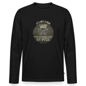 Its Not A Gun Meme Funny Its Not A Gun - Men's Premium Organic Long Sleeve Shirt - black - Front - Nico (187cm)