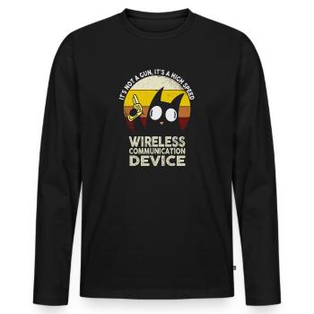 Its Not A Gun Meme Funny Its Not A Gun - Men's Premium Organic Long Sleeve Shirt - black - Front - Nico (187cm)