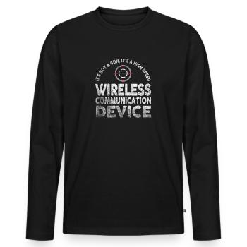 Its Not A Gun Meme Funny Its Not A Gun - Men's Premium Organic Long Sleeve Shirt - black - Front - Nico (187cm)