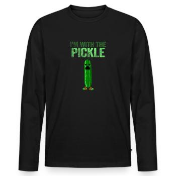 Just A Girl Who Loves Pickles. Pickle - Männer Premium Bio Langarmshirt - Schwarz - Vorne - Nico (187cm)