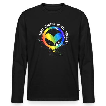 Le cancer aspire chaque soutien de combat de combattant de couleur - T-shirt manches longues Premium bio Homme - noir - Devant - Nico (187cm)