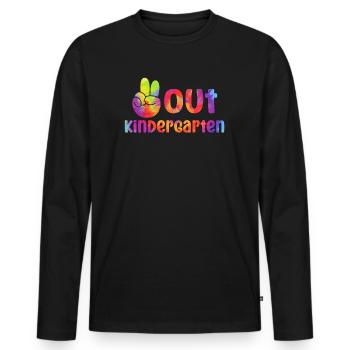 Jardin d’enfants - T-shirt manches longues Premium bio Homme - noir - Devant - Nico (187cm)