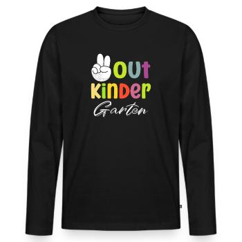 Jardin d’enfants - T-shirt manches longues Premium bio Homme - noir - Devant - Nico (187cm)