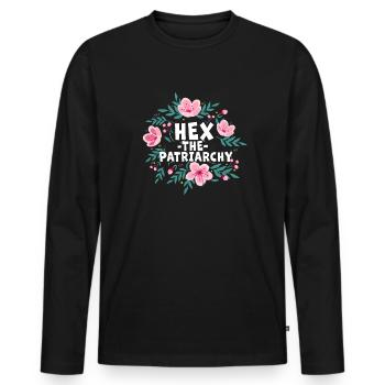 Hex The Patriarchy - Männer Premium Bio Langarmshirt - Schwarz - Vorne - Nico (187cm)