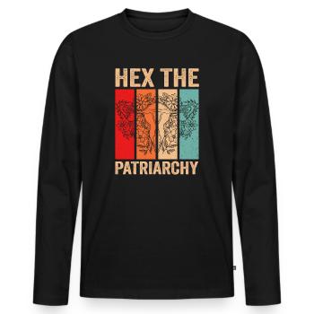 Hex The Patriarchy - Männer Premium Bio Langarmshirt - Schwarz - Vorne - Nico (187cm)