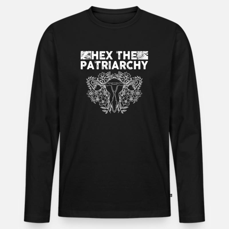 Hex The Patriarchy - Männer Premium Bio Langarmshirt - Schwarz