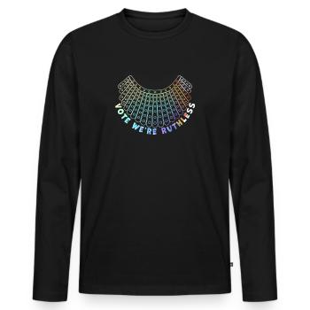 Women's Rights Vote We're Ruthless Human And Women - Men's Premium Organic Long Sleeve Shirt - black - Front - Nico (187cm)
