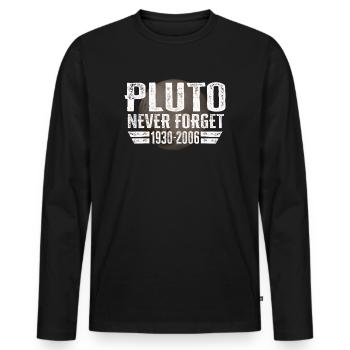N’oubliez jamais Pluto Design Retro Style Funny Space - T-shirt manches longues Premium bio Homme - noir - Devant - Nico (187cm)