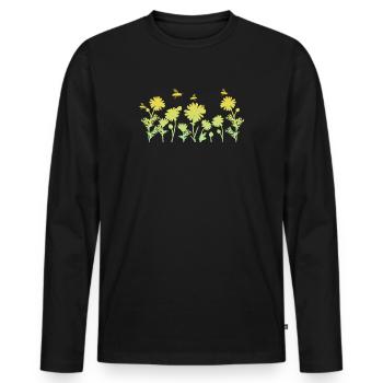 Marguerites Daisy Summer Daisies Flower Garden - Männer Premium Bio Langarmshirt - Schwarz - Vorne - Nico (187cm)