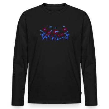 Marguerites Daisy Summer Daisies Flower Garden - Männer Premium Bio Langarmshirt - Schwarz - Vorne - Nico (187cm)