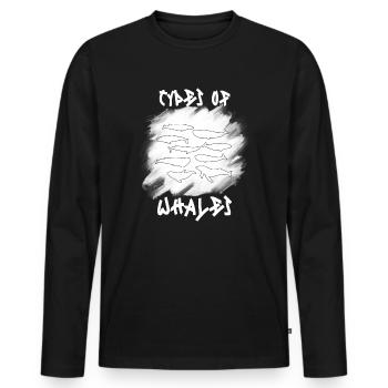 Types de baleines Whale Lovers Whales Espèces de baleines - T-shirt manches longues Premium bio Homme - noir - Devant - Nico (187cm)