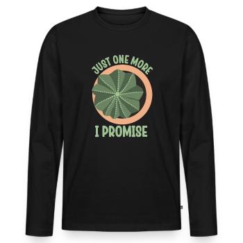 Just One More Plant I Promise Plantaholic Therapy - Men's Premium Organic Long Sleeve Shirt - black - Front - Nico (187cm)