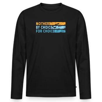 Mère par choix Pour Choix Pro Choice Féministe - T-shirt manches longues Premium bio Homme - noir - Devant - Nico (187cm)