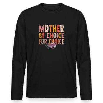 Mère par choix Pour Choix Pro Choice Féministe - T-shirt manches longues Premium bio Homme - noir - Devant - Nico (187cm)