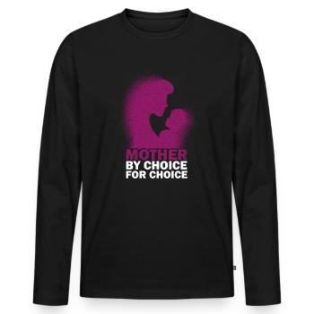 Mère par choix Pour Choix Pro Choice Féministe - T-shirt manches longues Premium bio Homme - noir - Devant - Nico (187cm)